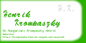 henrik krompaszky business card